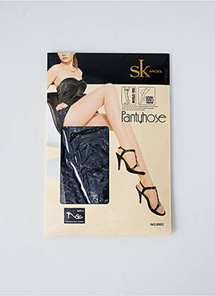 Collants tissage transparent noir SK ANGEL femme