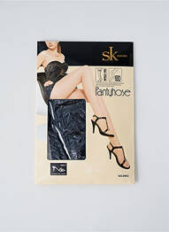 Collants tissage transparent noir SK ANGEL femme