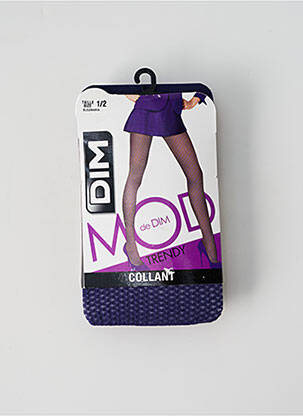 Collants tissage transparent bleu DIM femme