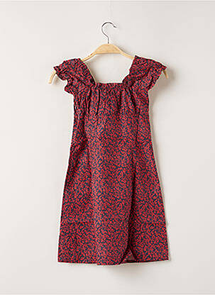 Robe courte manches courtes manches courtes rouge LAAGAM femme