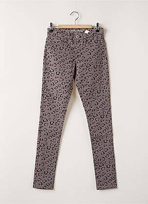 Pantalon slim stretch taille à pinces gris STOOKER fille