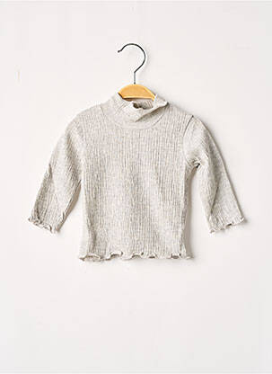 Sous-pull coupe droite manches longues gris J.O MILANO fille