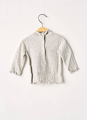 Sous-pull coupe droite manches longues gris J.O MILANO fille