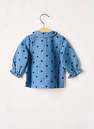 Chemisier poignets poignets élastiqués manches longues bleu J.O MILANO fille