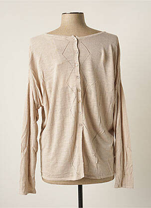 Pull coupe droite manches longues beige POLES femme