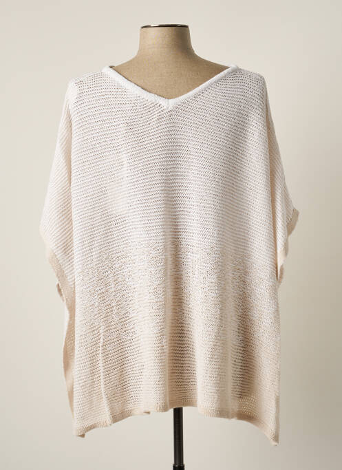 Poncho blanc POLES pour femme