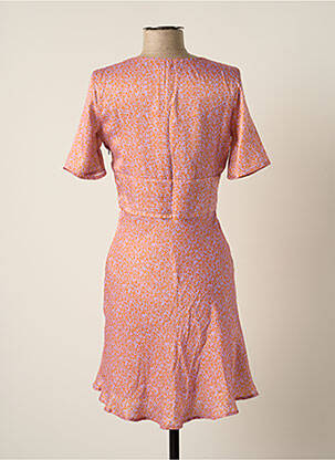 Robe courte coupe évasée manches courtes violet LAAGAM femme