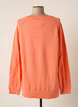 Pull tunique col rond manches longues orange MONTAGUT femme