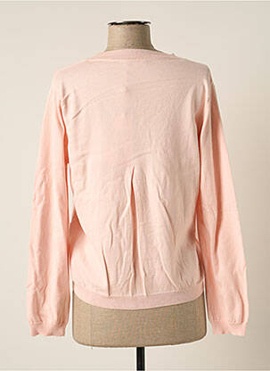 Gilet manches longues resserrée sur le bas rose MONTAGUT femme