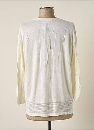 Gilet manches longues col v blanc POLES femme