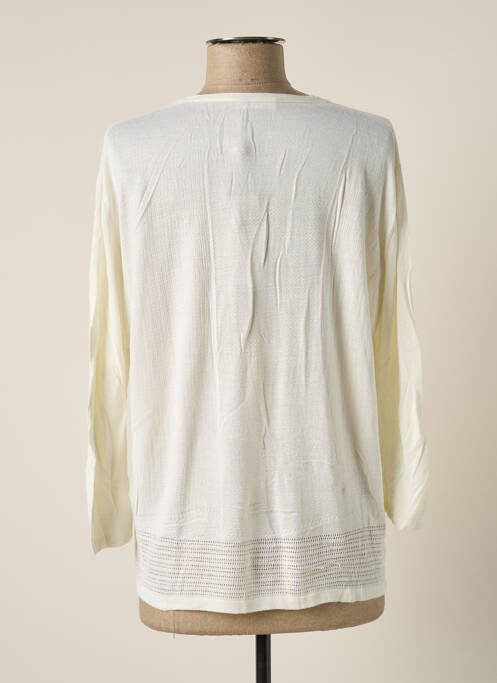 Gilet manches longues blanc POLES pour femme