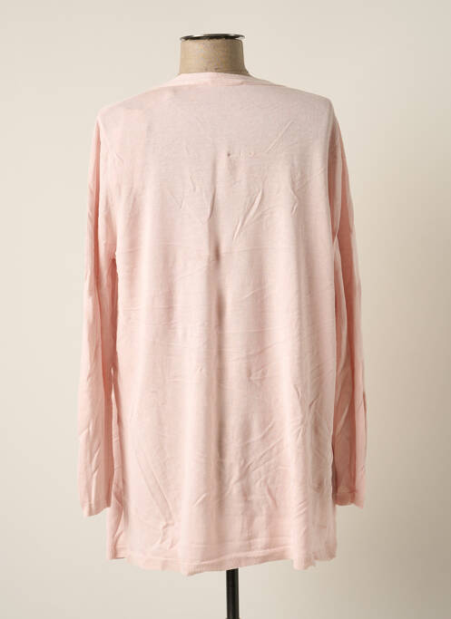 Gilet manches longues rose MONTAGUT pour femme