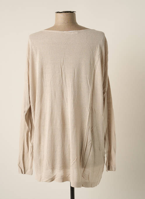 Pull tunique beige POLES pour femme