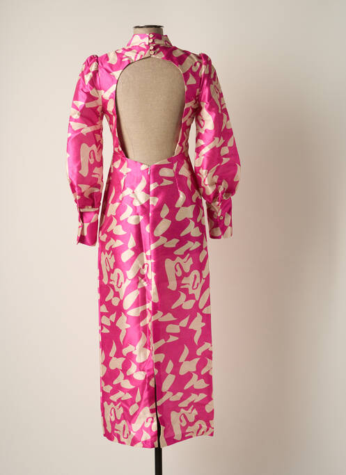 Robe longue rose LAAGAM pour femme