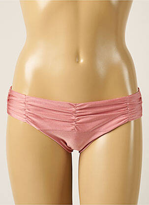 Bas de maillot de bain tissage satiné culotte rose BARTS femme