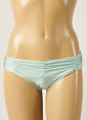 Bas de maillot de bain tissage satiné culotte vert BARTS femme