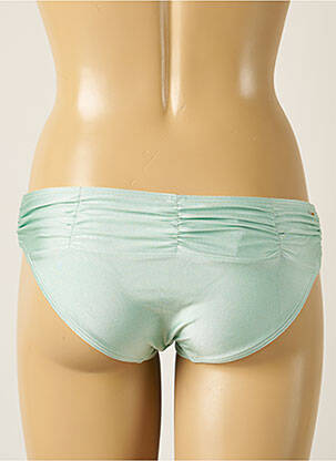 Bas de maillot de bain tissage satiné culotte vert BARTS femme