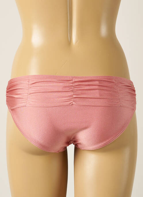 Bas de maillot de bain tissage satiné culotte rose BARTS femme