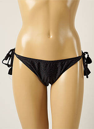 Bas de maillot de bain effet matière satinée bikini noir BARTS femme