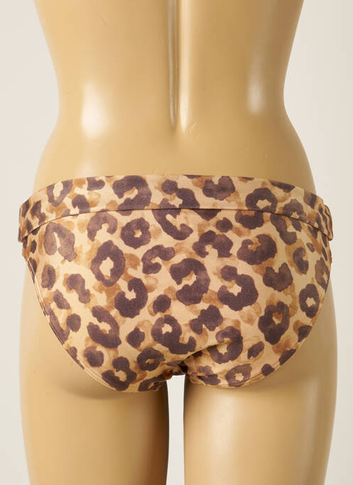 Bas de maillot de bain tissage satiné culotte marron BARTS femme