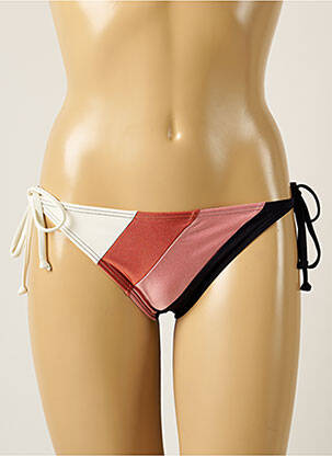 Bas de maillot de bain tissage satiné bikini rose BARTS femme