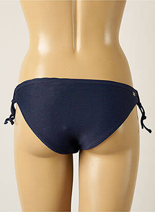 Bas de maillot de bain effet matière satinée bikini bleu BARTS femme