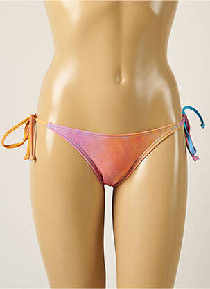 Bas de maillot de bain effet matière satinée bikini rose BARTS femme