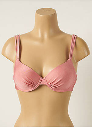 Haut de maillot de bain stretch haut soutien-gorge moulé rose BARTS femme
