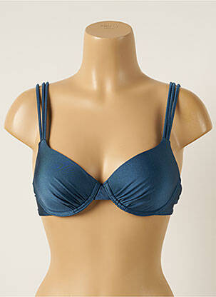 Haut de maillot de bain stretch haut soutien-gorge moulé bleu BARTS femme