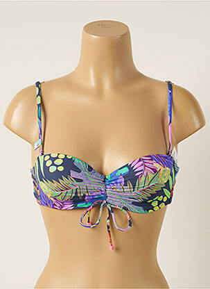 Haut de maillot de bain stretch haut soutien-gorge balconnet violet CHERRY BEACH femme