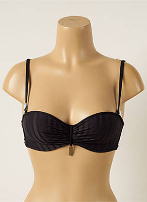 Haut de maillot de bain stretch haut soutien-gorge balconnet noir CHERRY BEACH femme