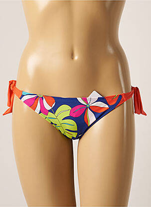 Bas de maillot de bain imprimé tie and dye bikini bleu CHERRY BEACH femme