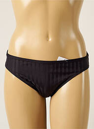 Bas de maillot de bain imprimé rayures culotte noir CHERRY BEACH femme