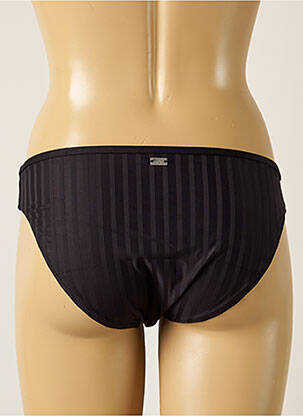 Bas de maillot de bain effet matière satinée culotte noir CHERRY BEACH femme