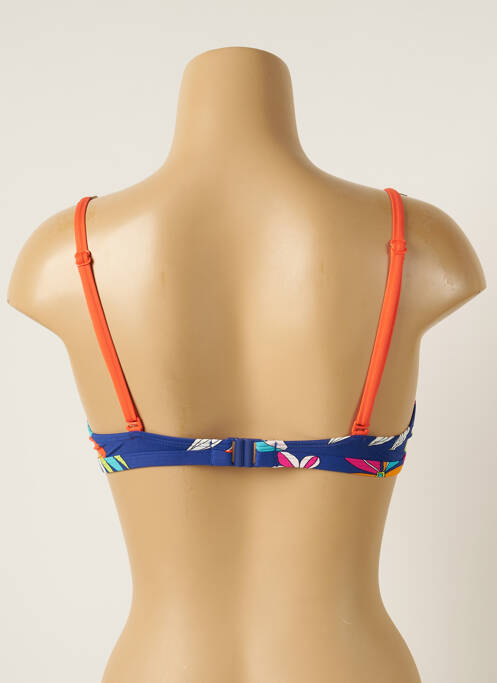 Haut de maillot de bain stretch haut soutien-gorge balconnet bleu CHERRY BEACH femme