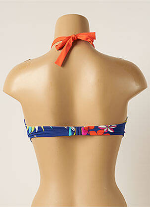 Haut de maillot de bain stretch haut bandeau bleu CHERRY BEACH femme