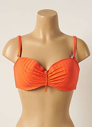 Haut de maillot de bain stretch haut bandeau orange CHERRY BEACH femme
