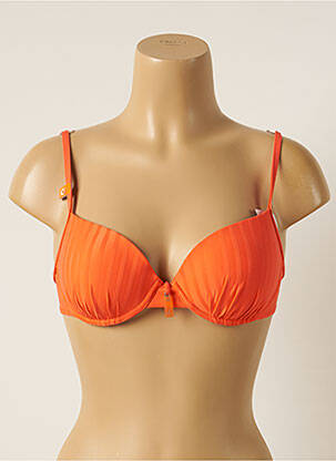 Haut de maillot de bain stretch haut soutien-gorge moulé orange CHERRY BEACH femme