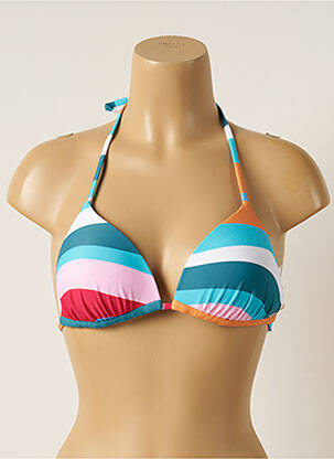 Haut de maillot de bain stretch haut soutien-gorge moulé bleu BARTS femme