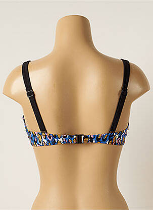 Haut de maillot de bain stretch haut soutien-gorge moulé bleu BELCOR femme