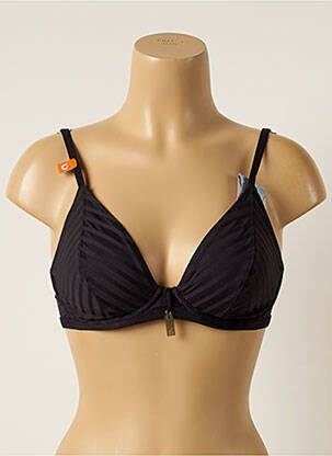 Haut de maillot de bain stretch haut soutien-gorge emboitant noir CHERRY BEACH femme