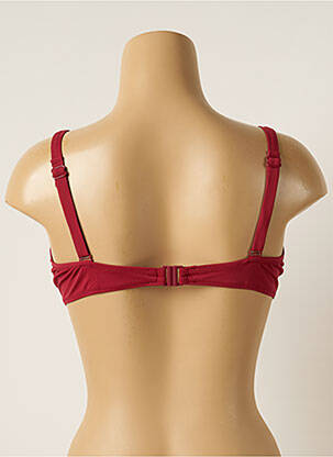 Haut de maillot de bain stretch haut soutien-gorge emboitant rouge BELCOR femme