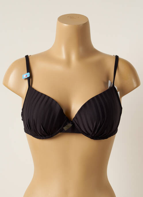 Haut de maillot de bain stretch haut soutien-gorge moulé noir CHERRY BEACH femme