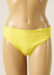 Bas de maillot de bain imprimé rayures culotte jaune CHERRY BEACH femme