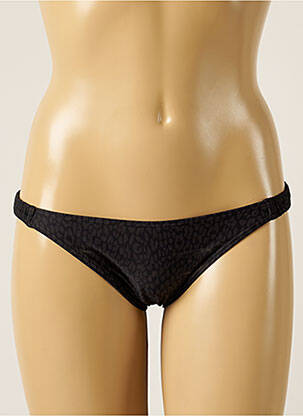 Bas de maillot de bain effet matière satinée bikini noir BARTS femme