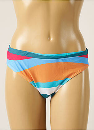 Bas de maillot de bain effet matière satinée culotte bleu BARTS femme