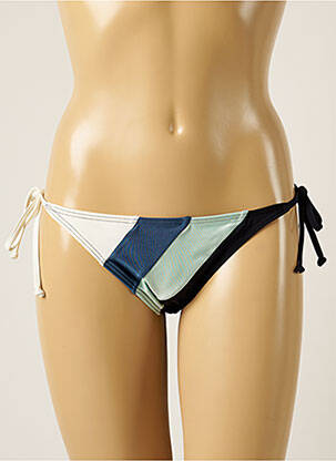 Bas de maillot de bain effet matière satinée bikini bleu BARTS femme