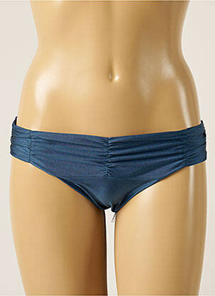 Bas de maillot de bain effet matière satinée culotte bleu BARTS femme