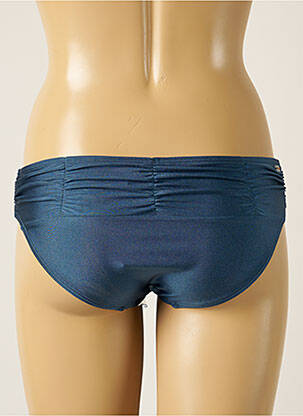 Bas de maillot de bain effet matière satinée culotte bleu BARTS femme