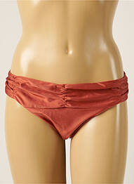 Bas de maillot de bain effet matière satinée culotte orange BARTS femme